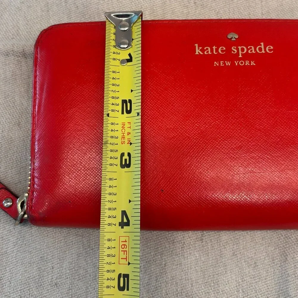 Kate Spade Zip-Around Continental Wallet - Coral/Orange